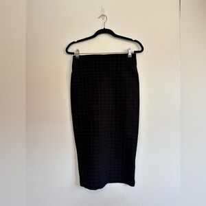 Sanctuary Black & White Grid Pencil Skirt